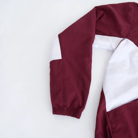 Russell Athletic Maroon Quarter Zip CMU Chippewas Windbreaker Pullover Jacket S - Picture 8 of 12